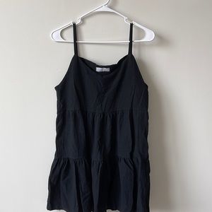 oak and fort black pleated dress